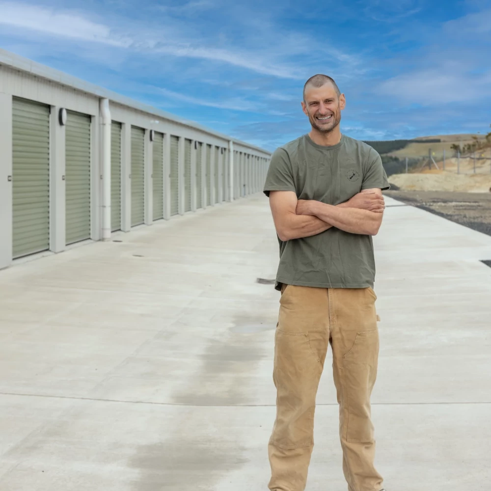 Modern storage facility exterior